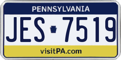 PA license plate JES7519