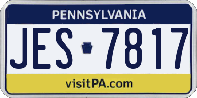 PA license plate JES7817