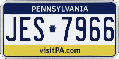 PA license plate JES7966