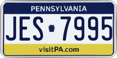 PA license plate JES7995
