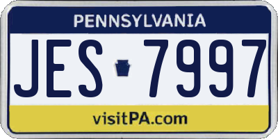 PA license plate JES7997