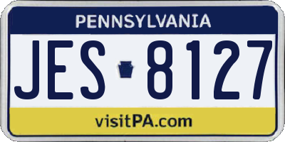 PA license plate JES8127