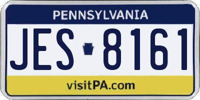 PA license plate JES8161