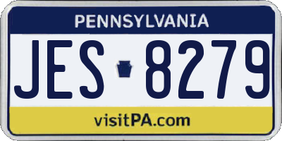 PA license plate JES8279