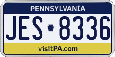 PA license plate JES8336