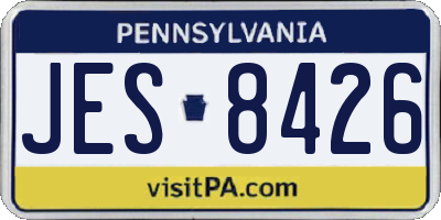 PA license plate JES8426