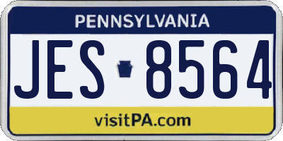 PA license plate JES8564