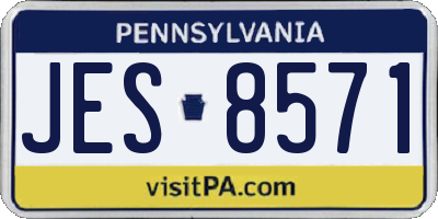 PA license plate JES8571