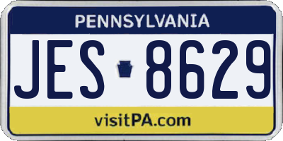PA license plate JES8629