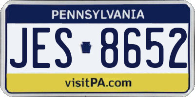 PA license plate JES8652