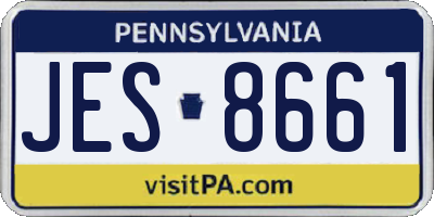 PA license plate JES8661