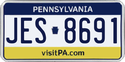 PA license plate JES8691