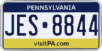 PA license plate JES8844