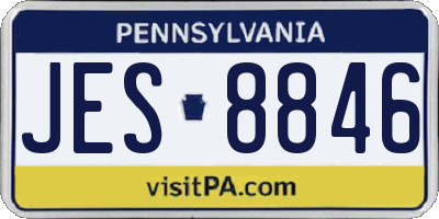 PA license plate JES8846