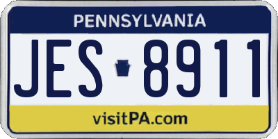 PA license plate JES8911