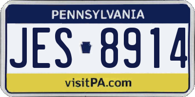 PA license plate JES8914