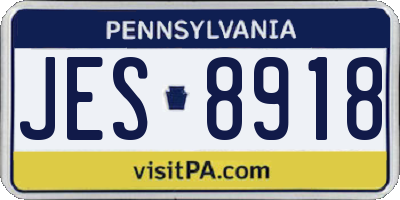 PA license plate JES8918