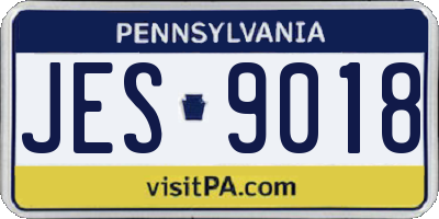 PA license plate JES9018
