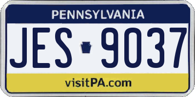 PA license plate JES9037