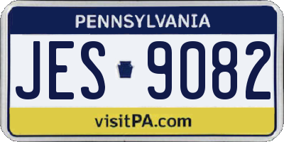 PA license plate JES9082