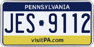 PA license plate JES9112