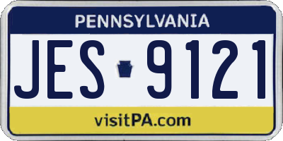 PA license plate JES9121