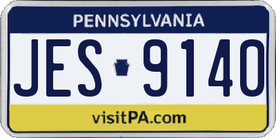 PA license plate JES9140