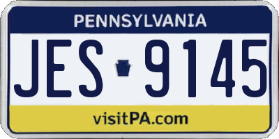 PA license plate JES9145