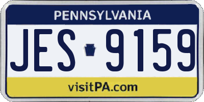 PA license plate JES9159