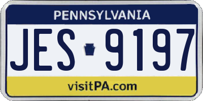 PA license plate JES9197