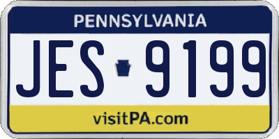 PA license plate JES9199