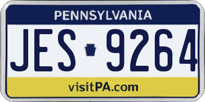 PA license plate JES9264