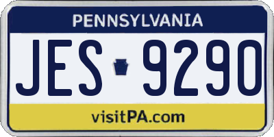 PA license plate JES9290