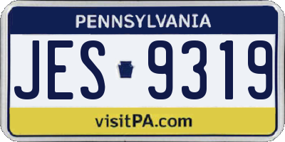 PA license plate JES9319