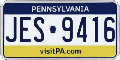 PA license plate JES9416