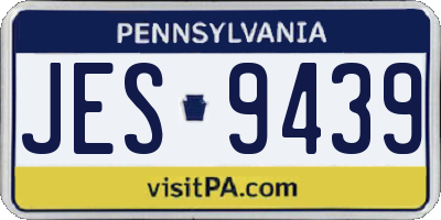 PA license plate JES9439