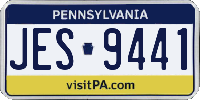 PA license plate JES9441