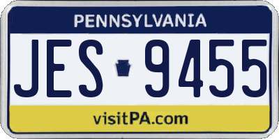 PA license plate JES9455