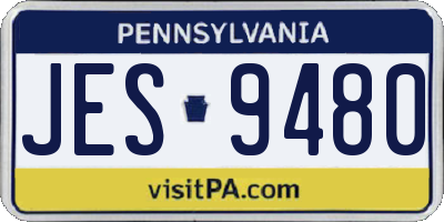 PA license plate JES9480