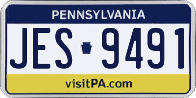 PA license plate JES9491