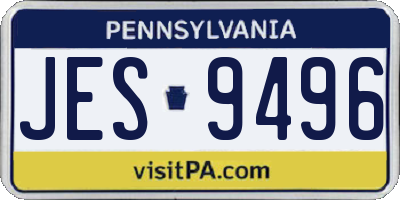 PA license plate JES9496