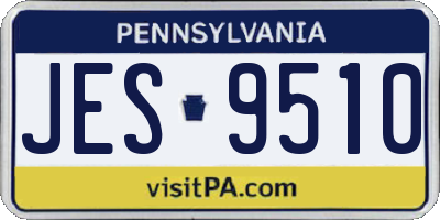 PA license plate JES9510