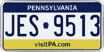 PA license plate JES9513