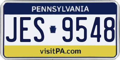 PA license plate JES9548