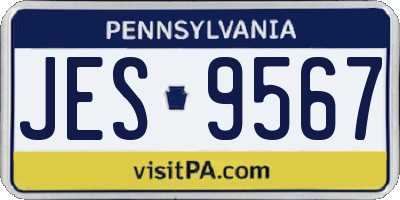 PA license plate JES9567