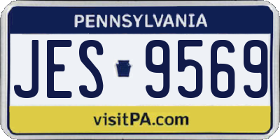 PA license plate JES9569