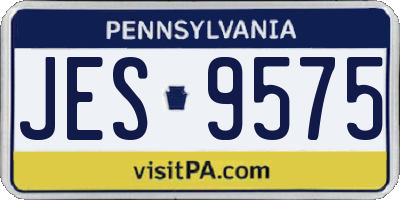 PA license plate JES9575