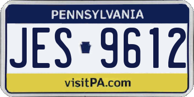 PA license plate JES9612