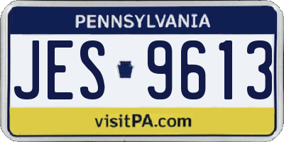 PA license plate JES9613