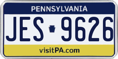 PA license plate JES9626
